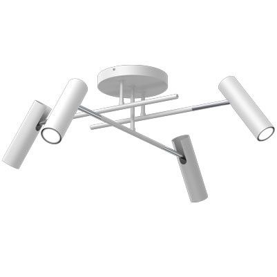 Lampa sufitowa wisząca Luminex Axion 3319 biały mat-chromowana minimalistyczna 4xGU10 x 8W 1 szt.