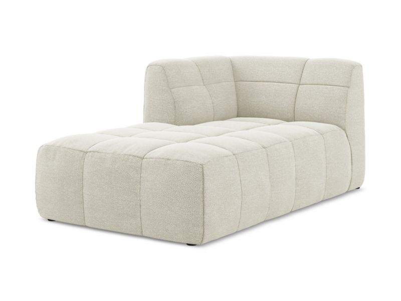 Szezlong lewostronny LaMiaSofa GRADO z tkaniny bouclé 101x175 cm piaskowy 1 szt.