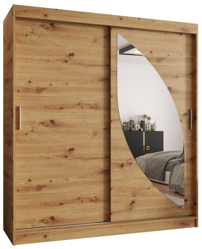 Szafa przesuwna Gardroba Abiks MILO 180 dąb artisan 1 szt.