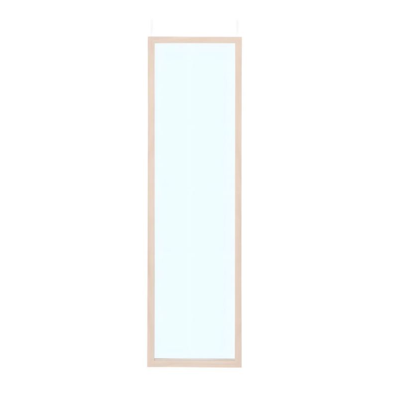 Lustro Wiszące Giftdecor Beżowe Drewniane 120X30 Cm 1 Szt.