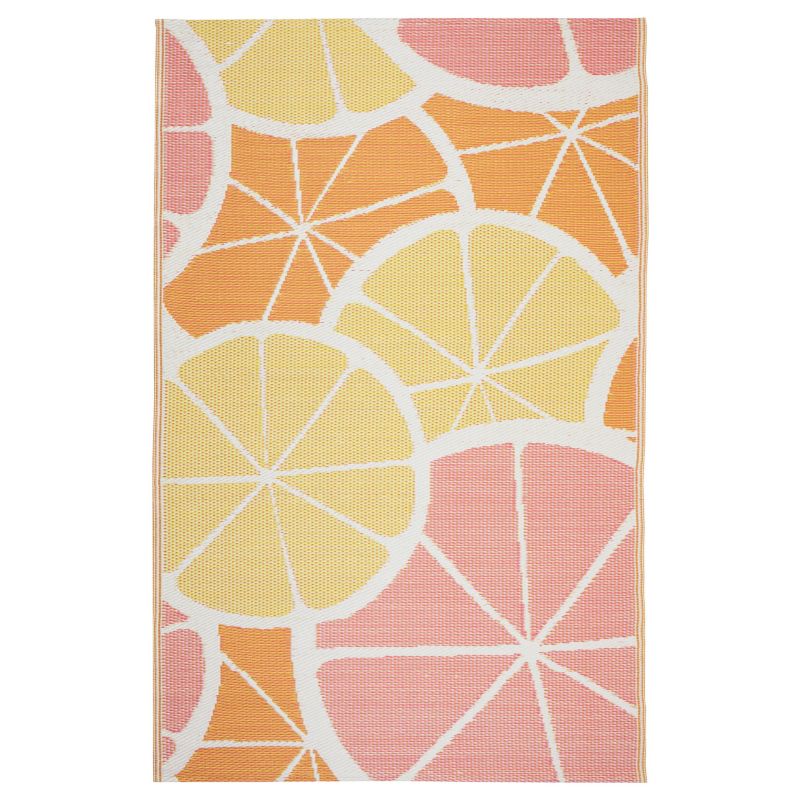 Dywan zewnętrzny 120x170 cm e-floor cytryny żółty 1 szt