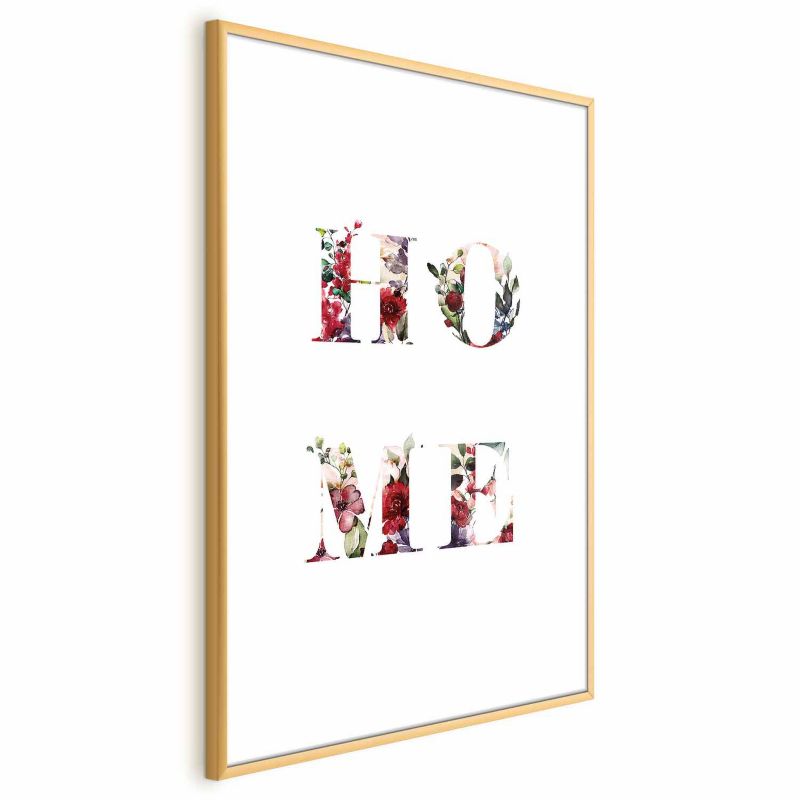 Plakat Artgeist Dom w kwiatach 60x90 cm z ramą złotą 1 szt