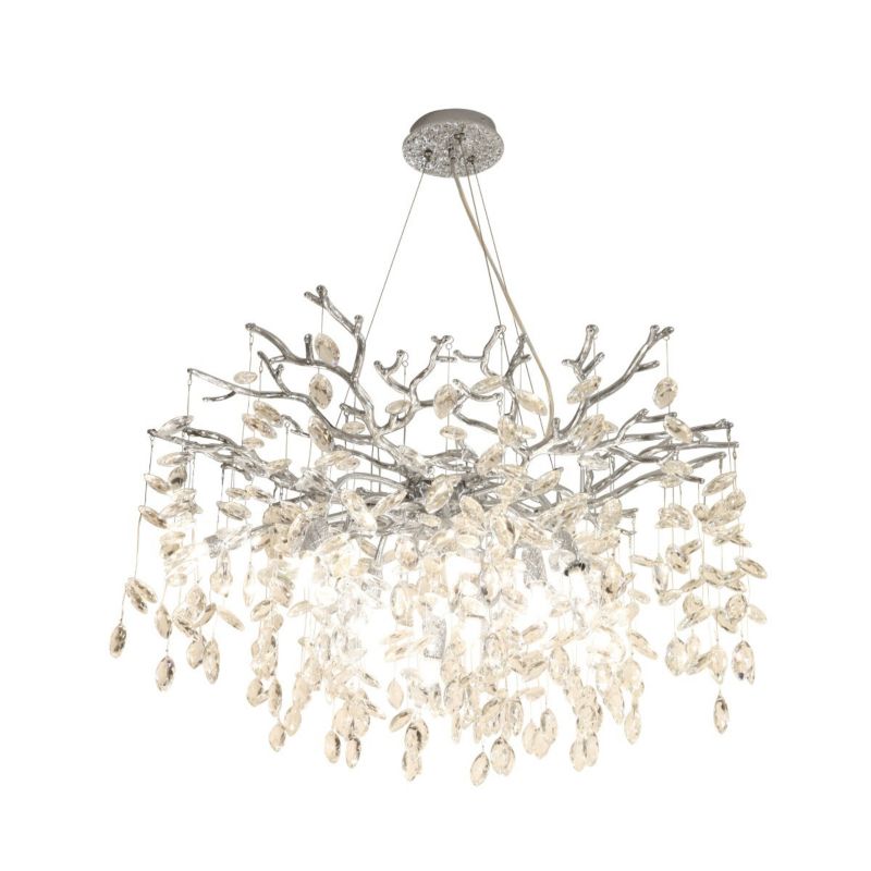 Żyrandol Zuma Line Cindy 0185 chromowany przezroczysty kryształowy 10xG9 x 3.5W 1 szt.