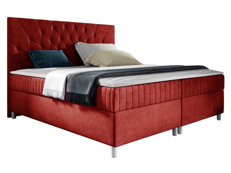 Łóżko kontynentalne MIRJAN 24 Prowansja 180x200 czerwony 1 szt.