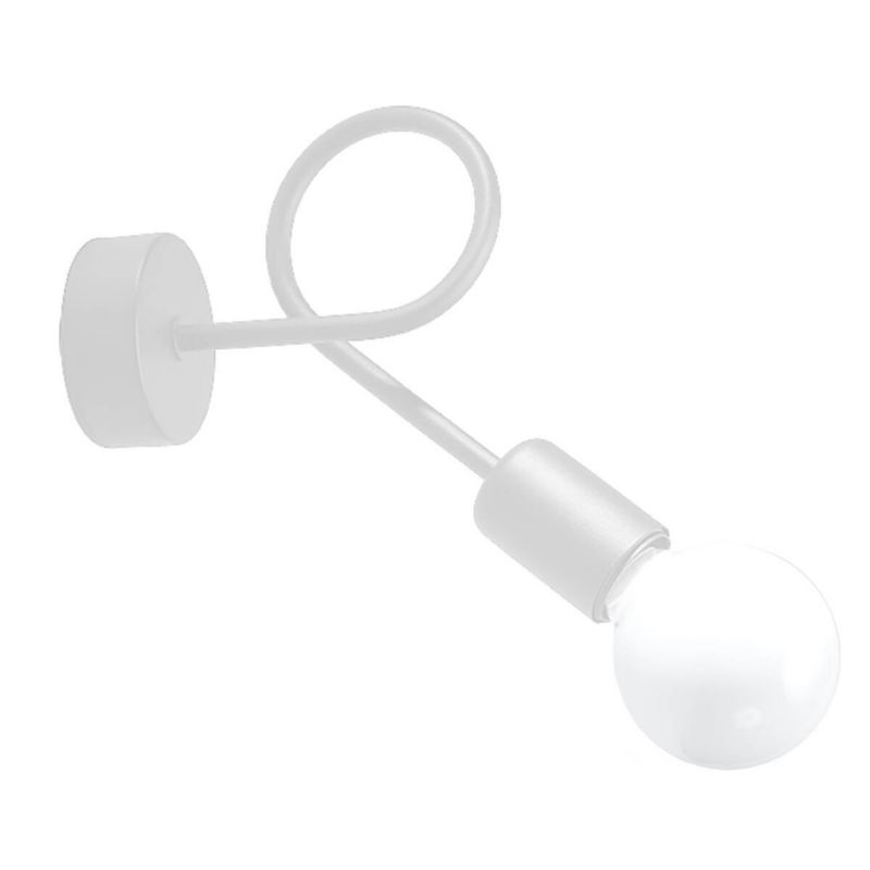 Kinkiet ścienny Sollux Lighting Loop biały styl minimalistyczny 1 x E27 x 15W IP20 wym: 20 x 25 x 8 cm - 1 szt.