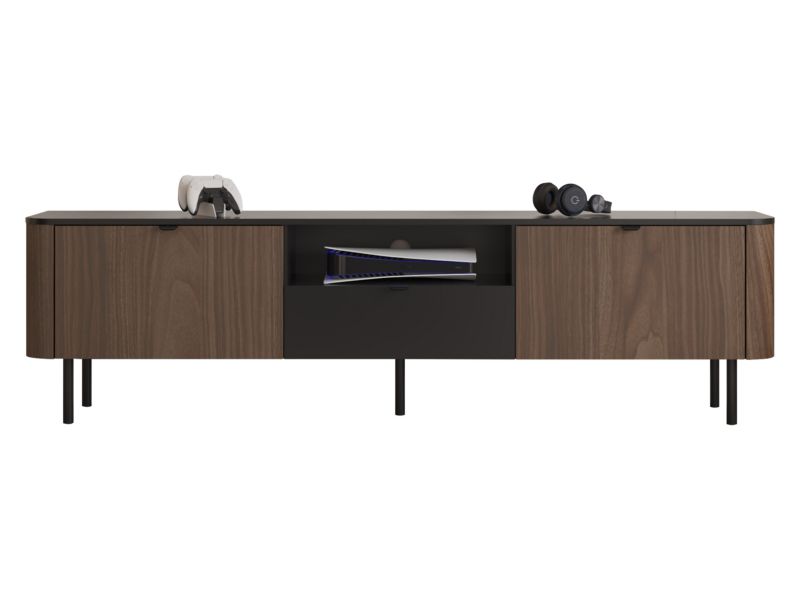 Szafka RTV MIRJAN 24 Pero 01 orzech / czarny 1 szt.