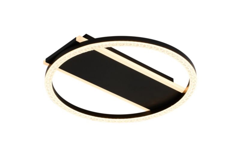 Lampa sufitowa wisząca Rabalux Kerstin 3690 czarno-biała ring wbudowany LED 24W 1 szt.