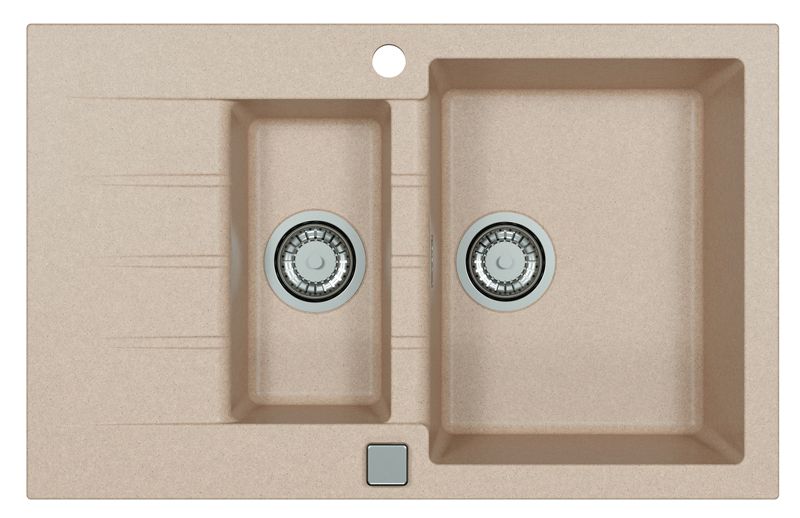 Zlewozmywak granitowy Alveus Cadit 70 kol. 22 piasek (79x50) 1,5-komorowy 1szt.