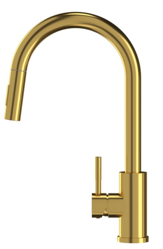 Bateria Kuchenna Z Wyciąganą Wylewką Granitan Loseto złota 1 szt.