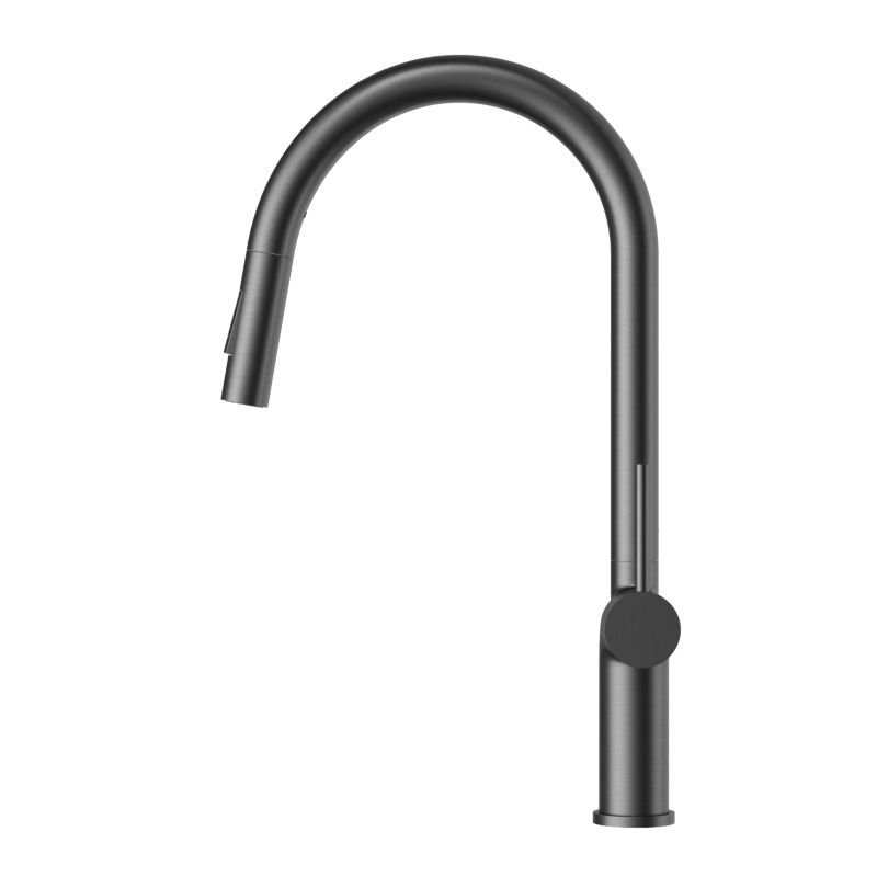 Bateria kuchenna Granitan Oxi gun grey z wyciąganą wylewką 1 szt.