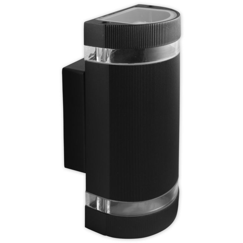 Kinkiet architektoniczny GU10 LED MasterLED Hana Duo IP54 podwójna lampa zewnętrzna czarna 1 szt.