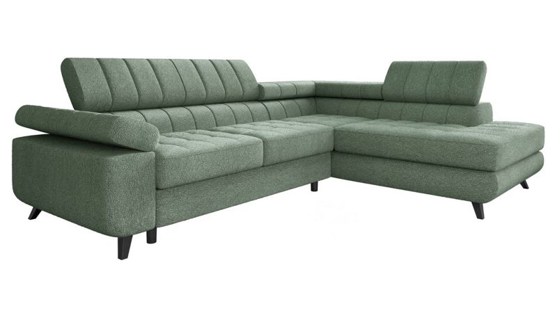 Narożnik z funkcją spania MIRJAN 24 Nord Premium prawy miętowa bukla 1 szt.