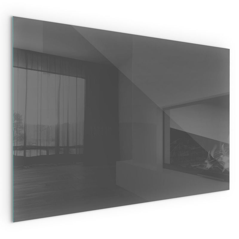 Szklana Podkładka Pod Kominek Prostokąt Wallfluent 100x70 cm Szaro-brązowy ton 1 szt.