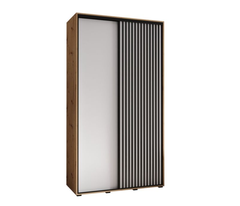 Szafa przesuwna Garderoba Abiks Lanko 1 130 gł. 45 artisan/biały 1 szt.