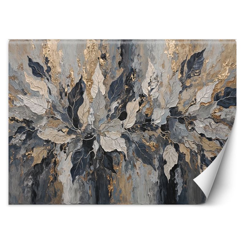 Fototapeta Feeby Szare Złote Liście Glamour 100x70 1 szt
