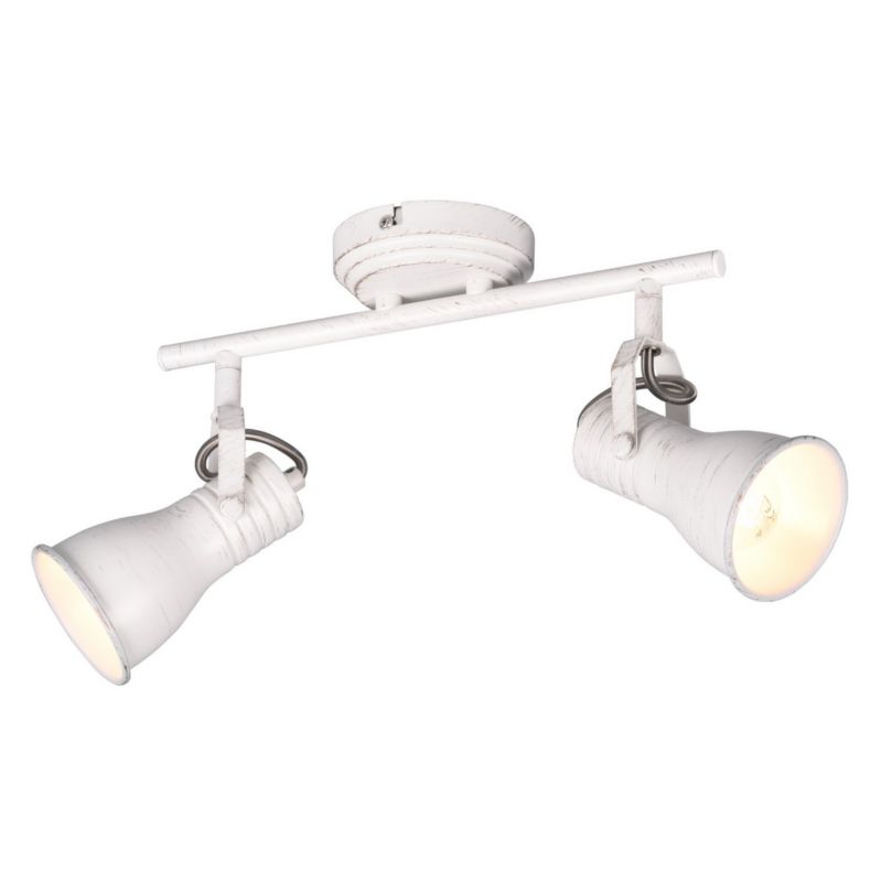 Kinkiet ścienny Trio Steam biały przecierany 2 x E14 x IP20 wym: 30 x 10 cm - 1 szt.