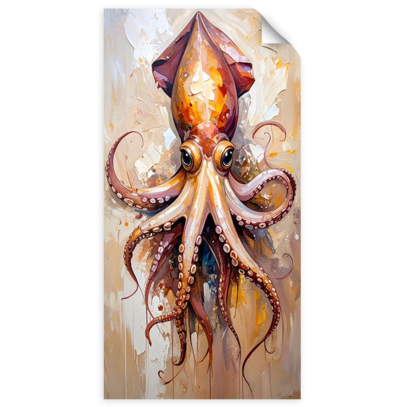 Naklejki samoprzylepne do salonu sypialni Feeby Ośmiornica Ocean Natura 100x200cm 1szt