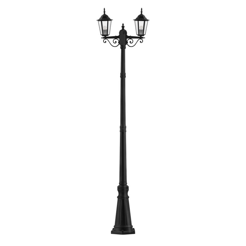 Lampa ogrodowa 2x E27 LED MasterLED Victoria 237 cm IP44 latarnia zewnętrzna czarna 1 szt.