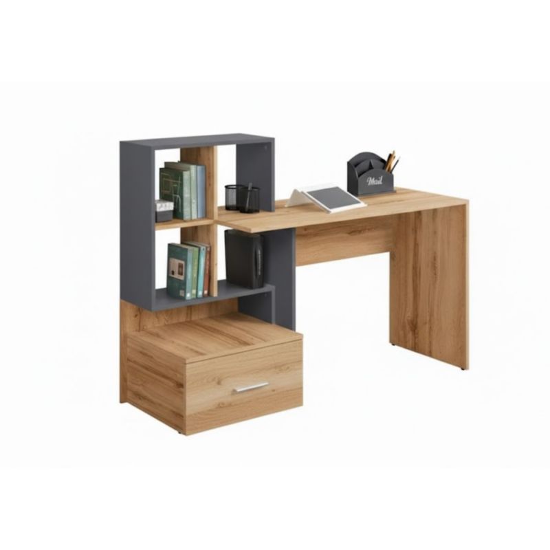 Biurko Halmar GROSSO dąb wotan/antracyt 1 szt