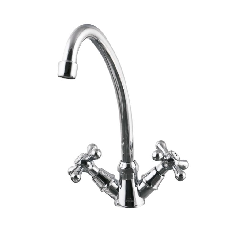 Bateria kuchenna zlewozmywakowa Invena Roma z obrotową wylewką typu LUX chrom 1 szt,