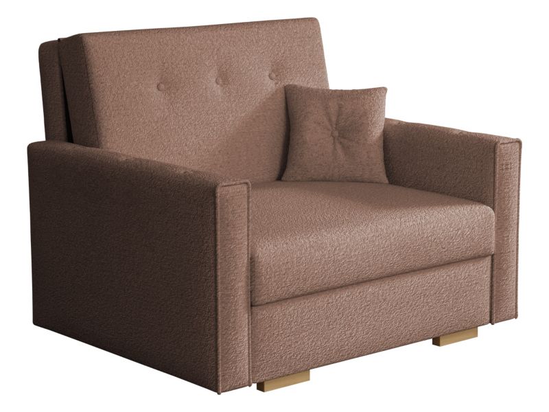 Kanapa rozkładana MIRJAN 24 Viva Sonic I bukla brudny róż 1 szt.