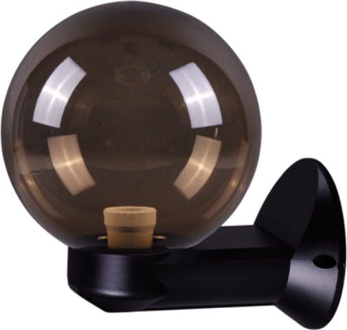 Kinkiet ścienny zewnętrzny Kaja Astrid czarny dymiony klosz 1 x E27 x 60W IP44 wym: 25 x 20 x 25 cm - 1 szt.