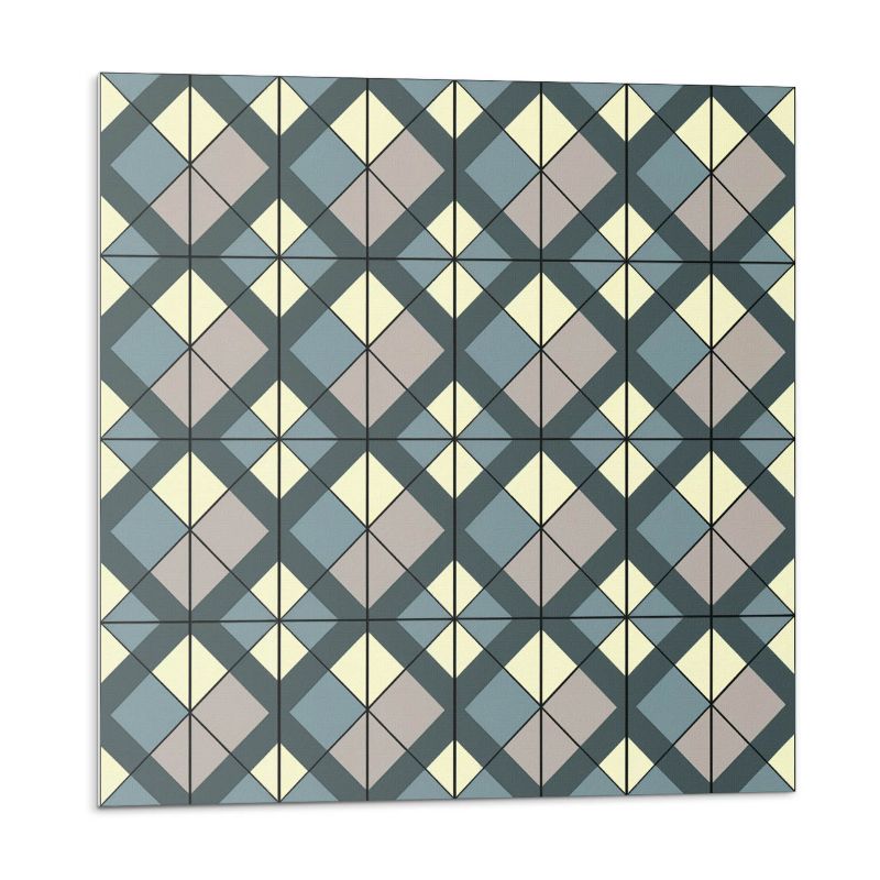 Kafelki samoprzylepne Wallfluent 50x50 cm Wzór geometryczny w kratkę 4 szt.