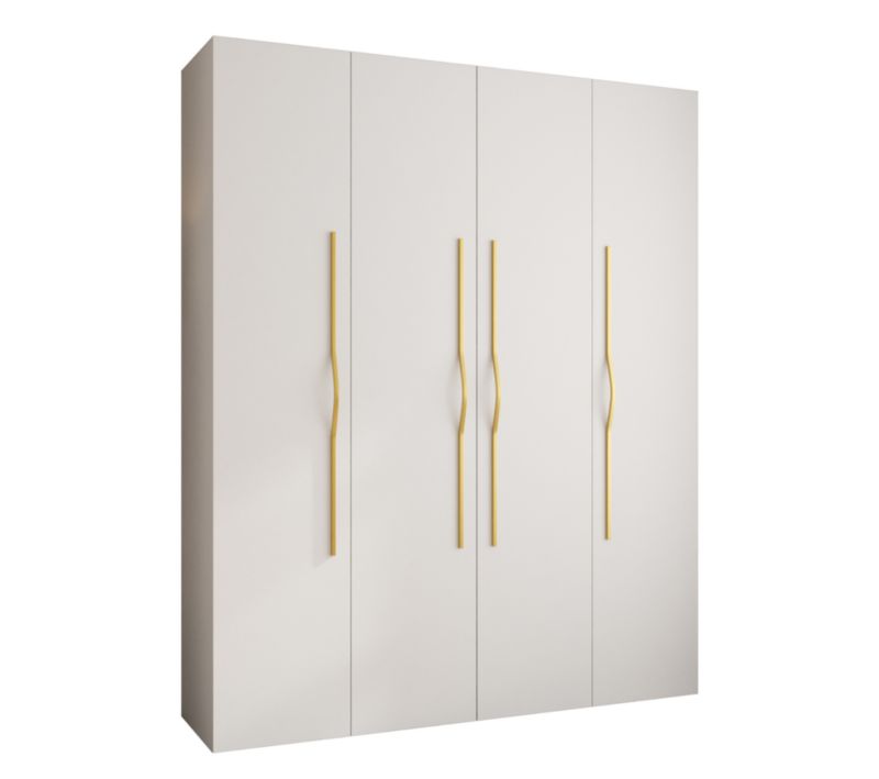 Szafa uchylna Garderoba COMO 2 200 (biały/złoty)