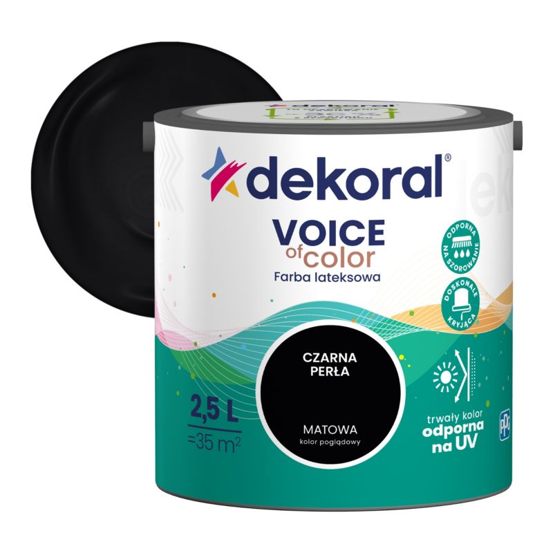 Farba kolorowa Dekoral Voice of Color czarna perła 2,5 l