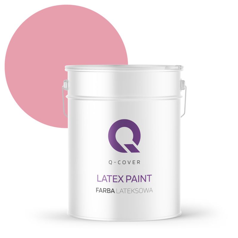 Farba Lateksowa Do Ścian i Sufitów Q-Cover Różowy H3445 Głęboki Mat 10L