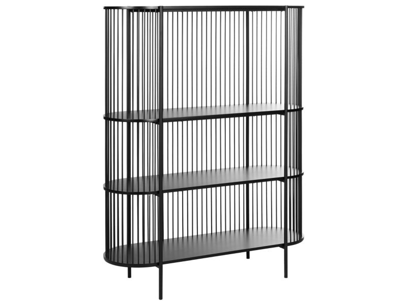 Regał 3 półki Birson 151 cm Czarny 1 szt.