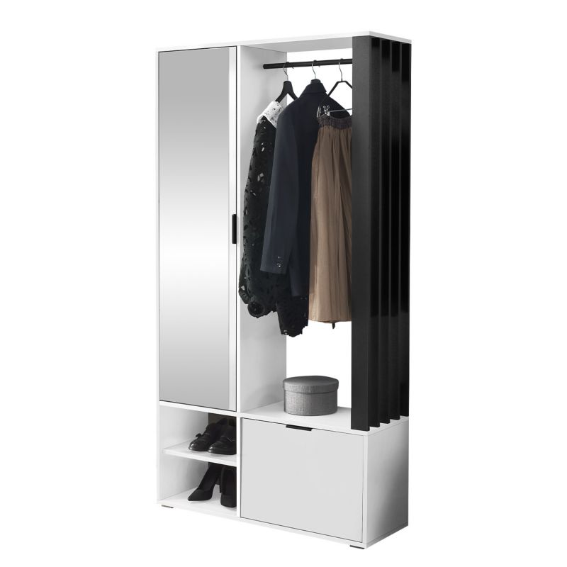 Garderoba MIRJAN 24 Milo biały/czarny 1 szt.