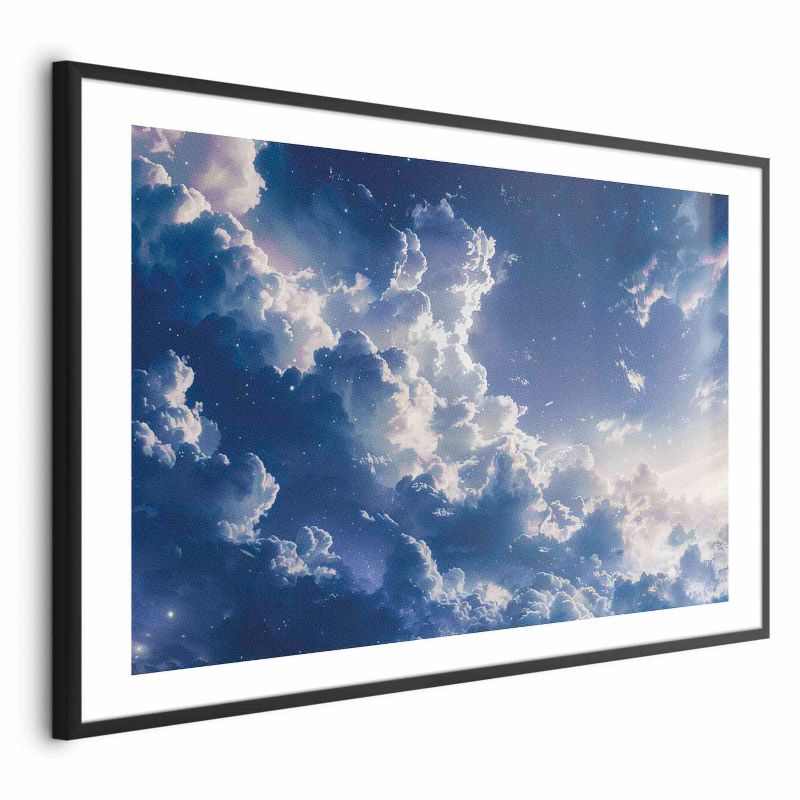 Plakat Artgeist Gwiezdne chmury 90x60 cm z ramą czarną 1 szt