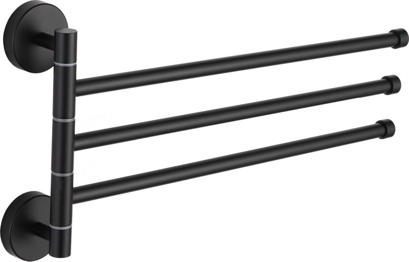Wieszak na ręcznik z ruchomym ramieniem Mexen Inny czarny 36,8x19,5 cm 3 szt.