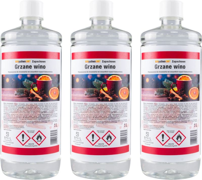 BiokominkiGMT Biopaliwo zestaw GRZANE WINO 3szt.