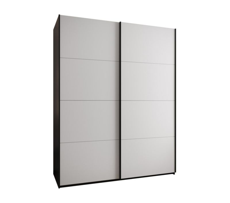 Szafa przesuwna Abiks LUX wysoka szer.200cm czarny/biały/czarny 1szt.