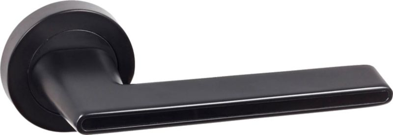 Klamka drzwiowa Onyks-R na rozecie okrągłej czarny/czarny