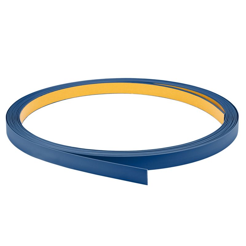 Płaskownik twardy PCV QUEST, lamele samoprzylepne, samoprzylepny 20 mm, ozdobna listwa płaska, niebieski, 10 m, 1 szt.