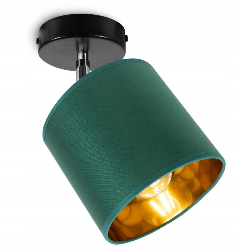 Lampa sufitowa wisząca kinkiet Light Home LH Gama 1x E27 60W zielony/złoty 1szt.