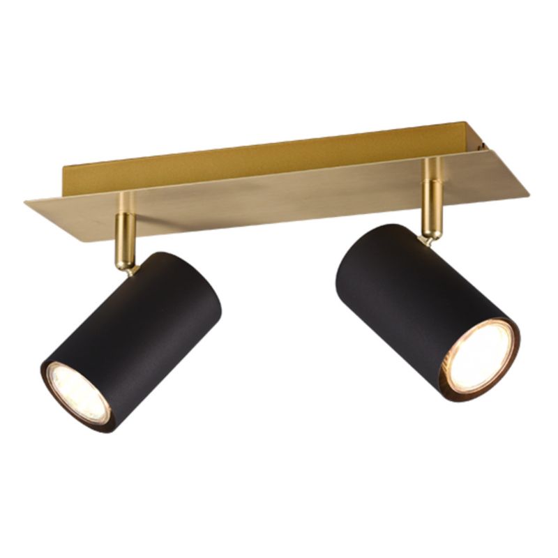 Kinkiet ścienny Trio Marley czarno-złoty 2 x GU10 x IP20 wym: 30 x 30 cm - 1 szt.