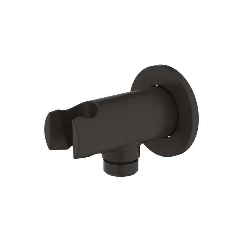 Przyłącze kątowe Oltens Hvita czarny mat okrągłe DN 15 mosiądz 1 szt.