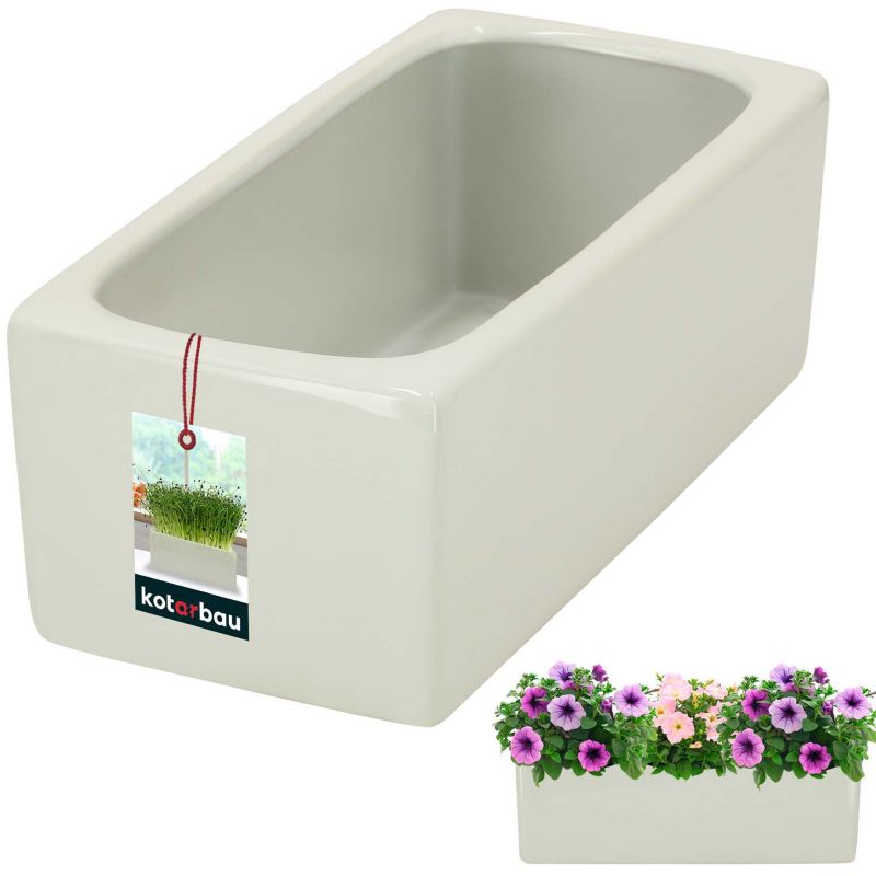 Doniczka ceramiczna KOTARBAU biała 24 cm 1 szt.