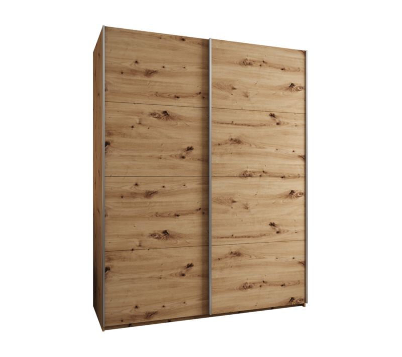 Szafa przesuwna Abiks LUX wysoka szer.200cm artisan/artisan/srebrny 1szt.