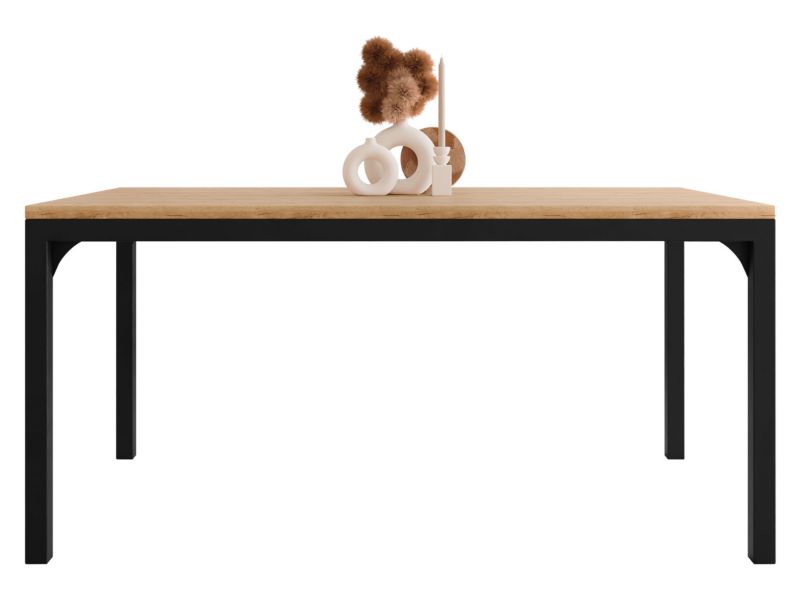 Stolik kawowy MIRJAN 24 Mocca 1 czarny/dąb craft złoty 1 szt.