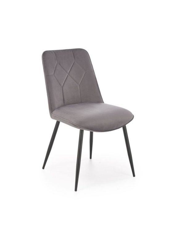 Krzesło Halmar tapicerowane K539 VELVET szare 1 szt
