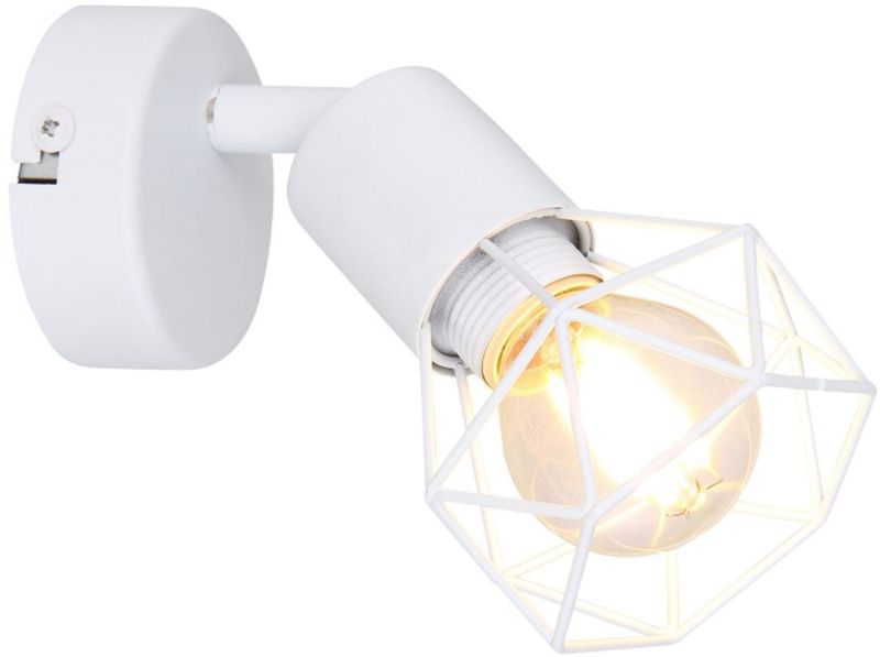 Kinkiet Globo Lighting Xara I, metalowy, biały, E14, 40W, IP20, bez żarówki, 1 szt.