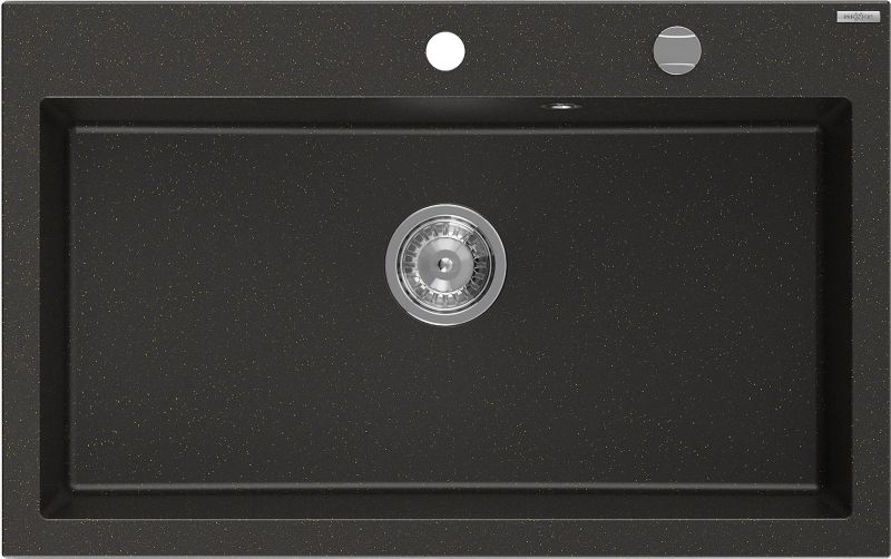 Zlewozmywak wpuszczany Mexen Elix czarny/złoty metalik 800x500 mm - 6527801005-75