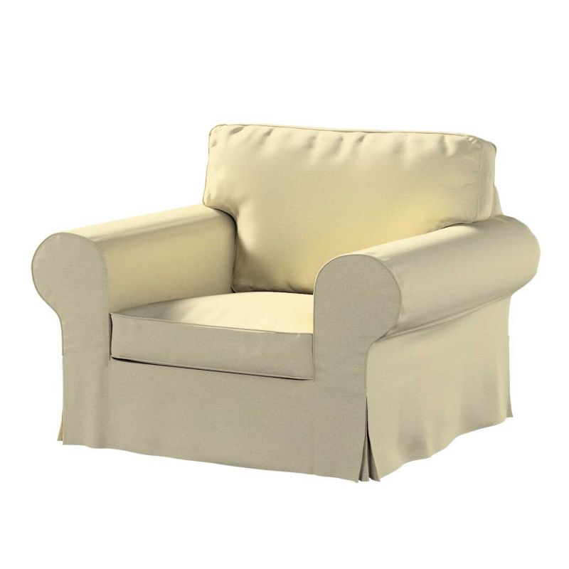 Pokrowiec na fotel Ektorp Dekoria Living Velvet ecru 1 szt.