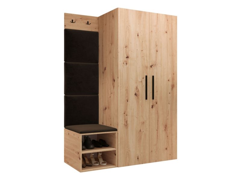 Garderoba MIRJAN 24 Medi IV dąb artisan + brązowy 1 kpl.