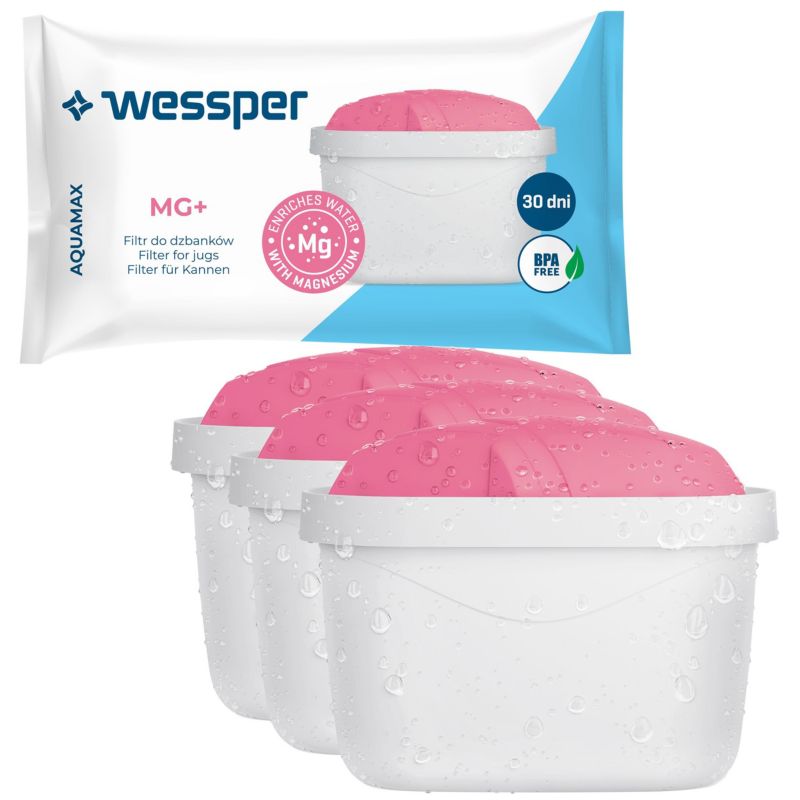 Wkład filtrujący wodę, Wessper, z magnezem, zamiennik do Brita Maxtra Plus, 3szt
